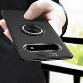 Samsung Galaxy S10 Plus - Kılıf Yüzüklü Karbon Ravel Silikon Kapak thumbnail 3