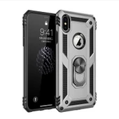 Apple iPhone X - Kılıf Yüzüklü Zırh Tank Vega Kapak thumbnail 1