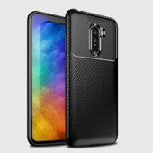 Xiaomi Pocophone F1 - Kılıf Auto Focus Karbon Negro Silikon Kapak thumbnail 1