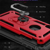 Apple iPhone XR 6.1 - Kılıf Yüzüklü Zırh Tank Vega Kapak thumbnail 3