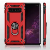 Samsung Galaxy S10 Plus - Kılıf Yüzüklü Zırh Tank Vega Kapak thumbnail 8