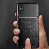 Xiaomi Mi 8 Pro - Kılıf Auto Focus Karbon Negro Silikon Kapak thumbnail 2