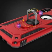 Apple iPhone X - Kılıf Yüzüklü Zırh Tank Vega Kapak thumbnail 5