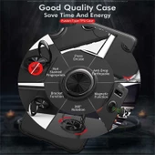 Samsung Galaxy S10E - Kılıf Yüzüklü Karbon Ravel Silikon Kapak thumbnail 2