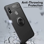 Xiaomi Mi 8 - Kılıf Yüzüklü Karbon Ravel Silikon Kapak thumbnail 7