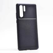Huawei P30 Pro - Kılıf Auto Focus Karbon Negro Silikon Kapak thumbnail 1