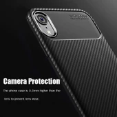 Apple iPhone XR 6.1 - Kılıf Auto Focus Karbon Negro Silikon Kapak thumbnail 4