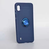 Samsung Galaxy A10 - Kılıf Yüzüklü Karbon Ravel Silikon Kapak thumbnail 7