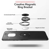 Huawei Mate 20 Pro - Kılıf Yüzüklü Karbon Ravel Silikon Kapak thumbnail 8