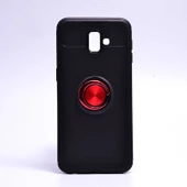 Samsung Galaxy J6 Plus - Kılıf Yüzüklü Karbon Ravel Silikon Kapak thumbnail 1