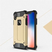 Apple iPhone XR 6.1 - Kılıf Çift Katman Zırh Tank Crash Military Kapak thumbnail 1
