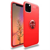 Apple iPhone 11 Pro Max - Kılıf Yüzüklü Karbon Ravel Silikon Kapak - 2