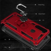 Xiaomi Redmi Note 8 - Kılıf Yüzüklü Zırh Tank Vega Kapak - 5
