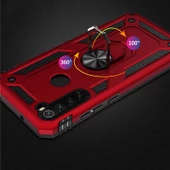 Xiaomi Redmi Note 8 - Kılıf Yüzüklü Zırh Tank Vega Kapak - 6
