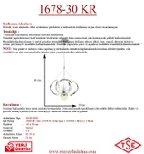 Eray Aydınlatma 1688-30 Krom Led Avize - 3