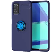 Oppo Reno A72 - Kılıf Yüzüklü Karbon Ravel Silikon Kapak - 1