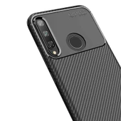 Huawei P40 Lite E - Kılıf Auto Focus Karbon Negro Silikon Kapak - 4