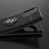 Samsung Galaxy A91 (S10 Lite) - Kılıf Yüzüklü Karbon Ravel Silikon Kapak - 2