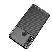 Huawei P40 Lite E - Kılıf Auto Focus Karbon Negro Silikon Kapak - 7
