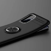 Oppo Reno A72 - Kılıf Yüzüklü Karbon Ravel Silikon Kapak - 3