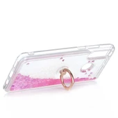 Huawei P30 Lite - Kılıf Yüzüklü Simli Sıvılı Milce Kapak thumbnail 3