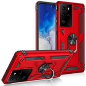 Samsung Galaxy S21 Ultra - Kılıf Yüzüklü Zırh Tank Vega Kapak - 3