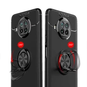Xiaomi Mi 10T Lite 5G - Kılıf Yüzüklü Karbon Ravel Silikon Kapak - 3
