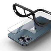Apple iPhone 12 Pro - Kılıf Kalınlaştırılmış Kenar Tasarımlı Sert Roll Kapak - 4