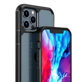 Apple iPhone 12 Pro - Kılıf Kalınlaştırılmış Kenar Tasarımlı Sert Roll Kapak - 2