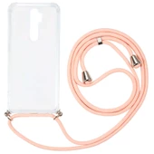 Oppo A5 2020 - Kılıf Şeffaf İp Askılı Koruyucu X-rop Kapak - 1