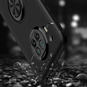 Xiaomi Mi 10T Lite 5G - Kılıf Yüzüklü Karbon Ravel Silikon Kapak - 5