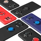Xiaomi Redmi Note 9 Pro 5G - Kılıf Yüzüklü Karbon Ravel Silikon Kapak - 2