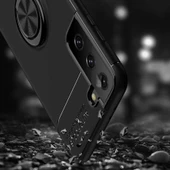 Samsung Galaxy S21 Plus - Kılıf Yüzüklü Karbon Ravel Silikon Kapak - 4