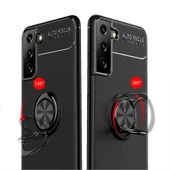 Samsung Galaxy S21 Plus - Kılıf Yüzüklü Karbon Ravel Silikon Kapak - 6