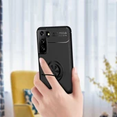 Samsung Galaxy S21 Plus - Kılıf Yüzüklü Karbon Ravel Silikon Kapak - 3