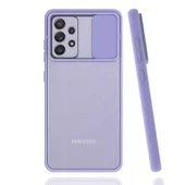Samsung Galaxy A72 - Kılıf Slayt Sürgülü Arkası Buzlu Lensi Kapak thumbnail 1