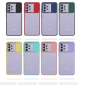 Samsung Galaxy A72 - Kılıf Slayt Sürgülü Arkası Buzlu Lensi Kapak thumbnail 2