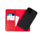 Apple iPhone 12 Pro Max - Kılıf 360 Full Koruma Kapakli Kartlikli Kart Bölmeli Multi Cüzdan Kilif - 7
