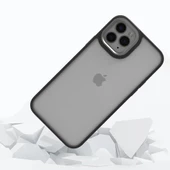 Apple iPhone 11 Pro Max - Kılıf Arkası Şeffaf Kamera Çevresi Parlak Zıt Renkli Flora Kapak - 2