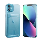 Apple iPhone 11 - Kılıf Kartvizit Bölmeli Şeffaf Sert Ensa Kapak - 1