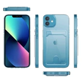 Apple iPhone 11 - Kılıf Kartvizit Bölmeli Şeffaf Sert Ensa Kapak - 4
