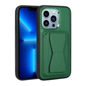 Apple iPhone 12 Pro Max - Kılıf Kartlıklı Standlı ​Pu Deri Memo Kapak - 1