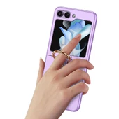 Samsung Galaxy Z Flip 5 - Kılıf Koruyucu Kıpta Yüzüklü Flip Sert Kapak - 5