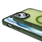 Apple iPhone 14 - Kılıf Magsafe Şarj Özellikli Mat Arka Yüzey Sio Kapak - 5