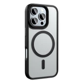 Apple iPhone 16 Pro - Kılıf Mat Arka Yüzey Wireless Şarj Özellikli Flet Magsafe Kapak - 5