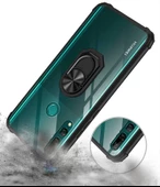 Huawei Y9 Prime 2019 - Kılıf Yüzüklü Arkası Şeffaf Koruyucu Mola Kapak thumbnail 4
