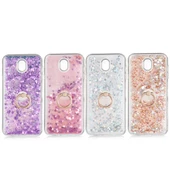 Samsung Galaxy J7 Pro - Kılıf Yüzüklü Simli Sıvılı Milce Kapak thumbnail 2