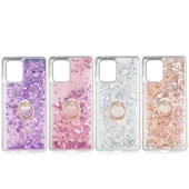 Samsung Galaxy A91 (S10 Lite) - Kılıf Yüzüklü Simli Sıvılı Milce Kapak thumbnail 2