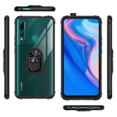 Huawei Y9 Prime 2019 - Kılıf Yüzüklü Arkası Şeffaf Koruyucu Mola Kapak thumbnail 7