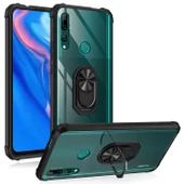Huawei Y9 Prime 2019 - Kılıf Yüzüklü Arkası Şeffaf Koruyucu Mola Kapak thumbnail 3